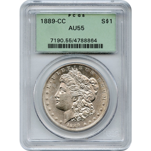 1889-CC $1 Morgan Silver Dollar PCGS AU55