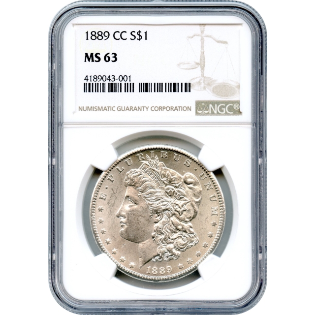 1889-CC $1 Morgan Silver Dollar NGC MS63