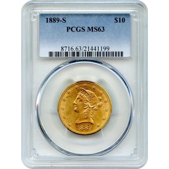1889-S $10 Liberty Head Eagle PCGS MS63
