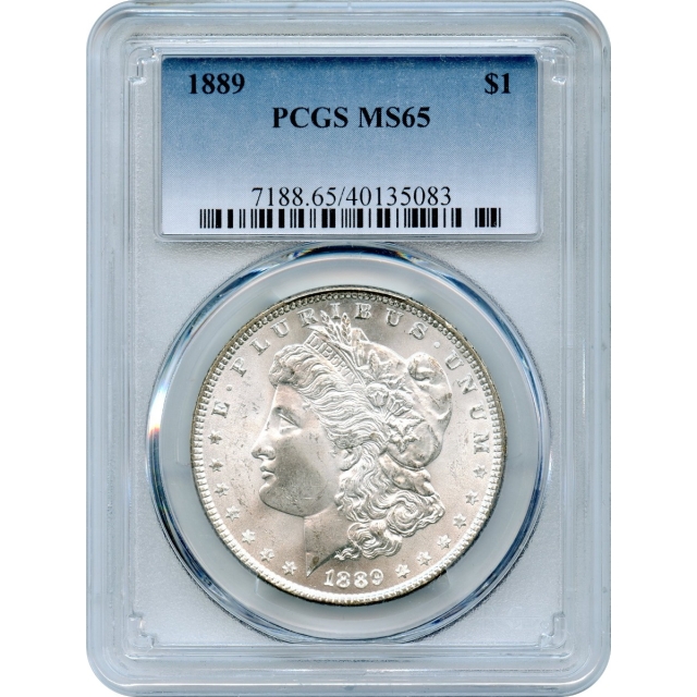 1889 $1 Morgan Silver Dollar PCGS MS65