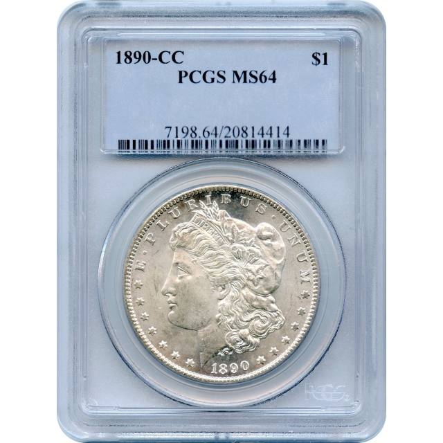 1890-CC $1 Morgan Silver Dollar PCGS MS64