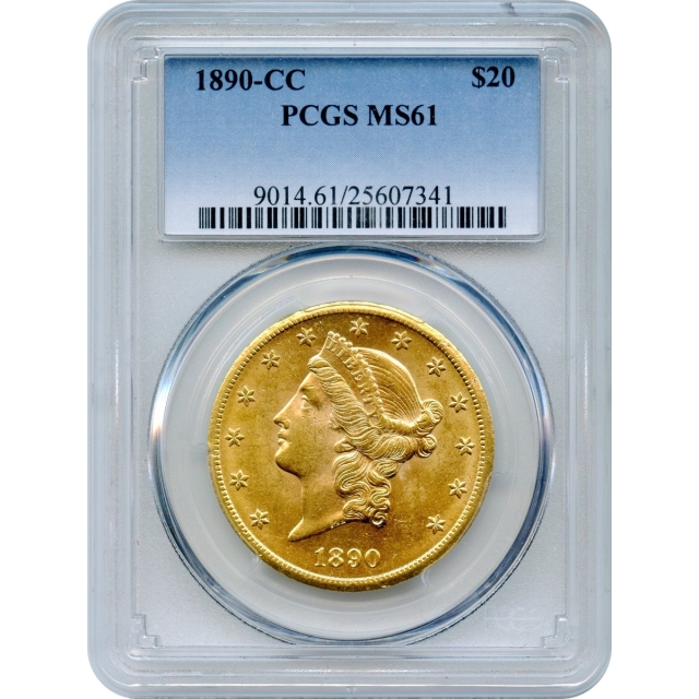 1890-CC $20 Liberty Head Double Eagle PCGS MS61 - PQ!