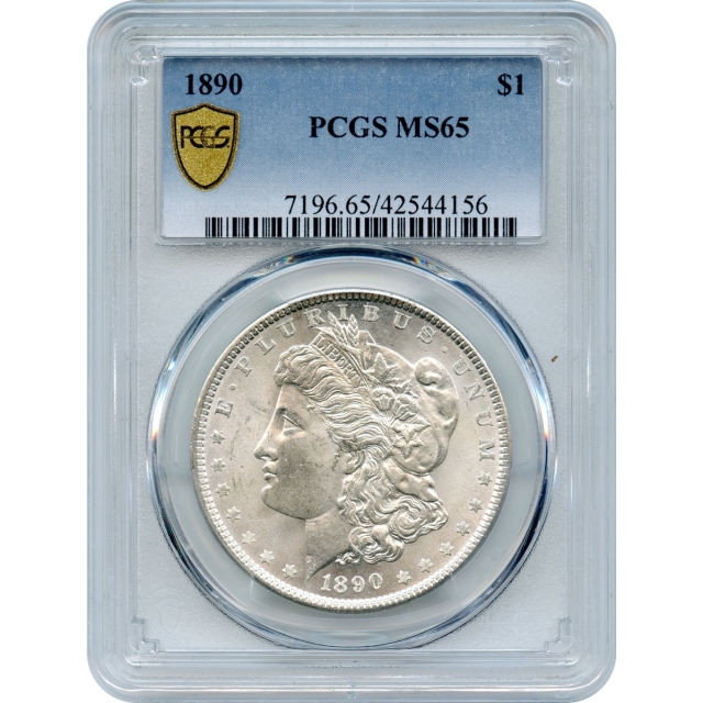 1890 $1 Morgan Silver Dollar PCGS MS65