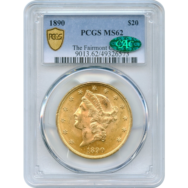 1890 $20 Liberty Head Double Eagle PCGS MS62 (CAC)
