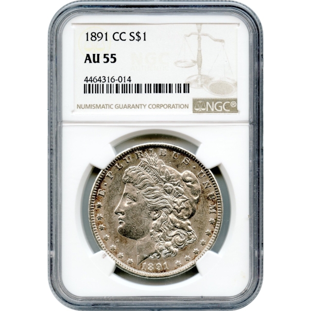 1891-CC $1 Morgan Dollar NGC AU55