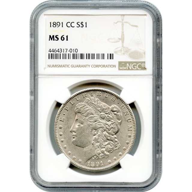 1891-CC $1 Morgan Dollar NGC MS61
