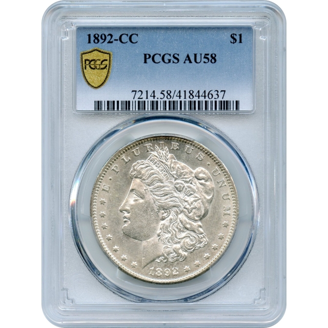 1892-CC $1 Morgan Silver Dollar PCGS AU58