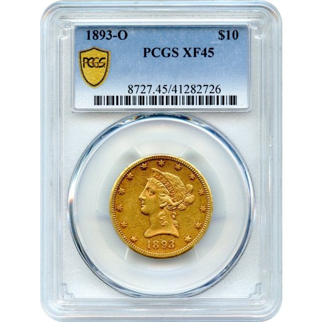 1893-O $10 Liberty Head Eagle PCGS XF45