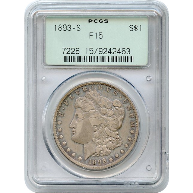 1893-S $1 Morgan Silver Dollar PCGS F15