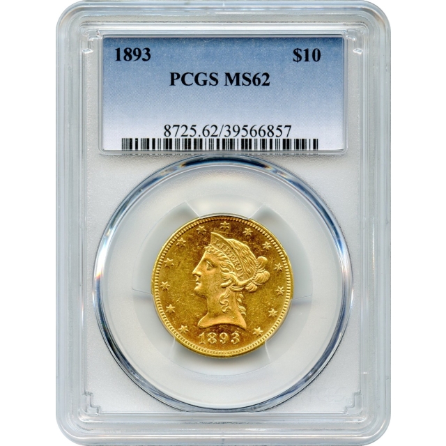 1893 $10 Liberty Head Eagle PCGS MS62