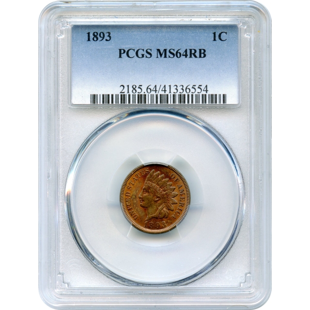 1893 1C Indian Head Cent PCGS MS64RB