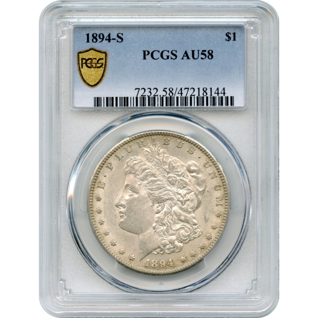 1894-S $1 Morgan Silver Dollar PCGS AU58