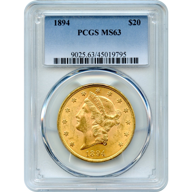 1894 $20 Liberty Head Double Eagle PCGS MS63