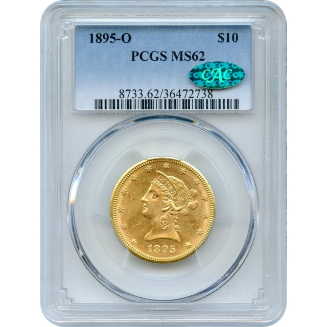 1895-O $10 Liberty Head Eagle PCGS MS62 (CAC)