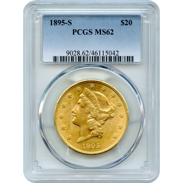 1895-S $20 Liberty Head Double Eagle PCGS MS62