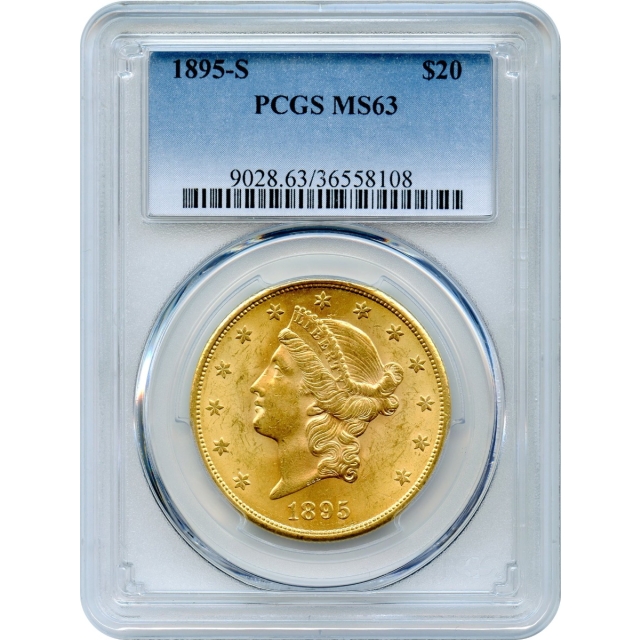 1895-S $20 Liberty Head Double Eagle PCGS MS63