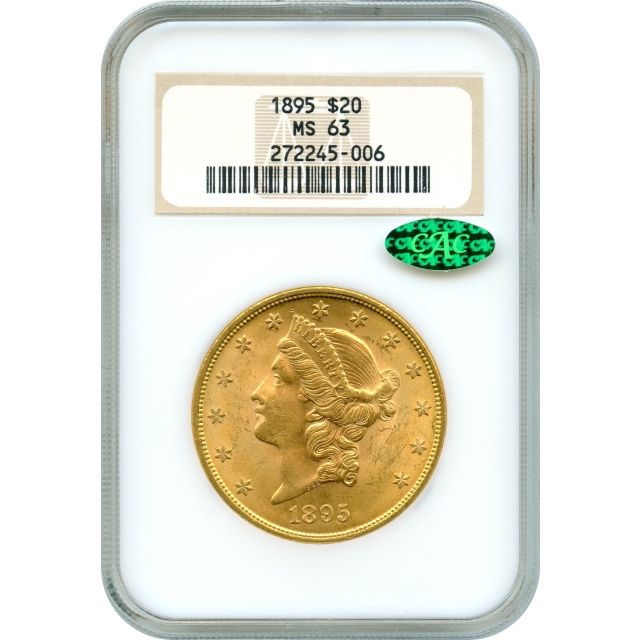 1895 $20 Liberty Head Double Eagle NGC MS63 (CAC)