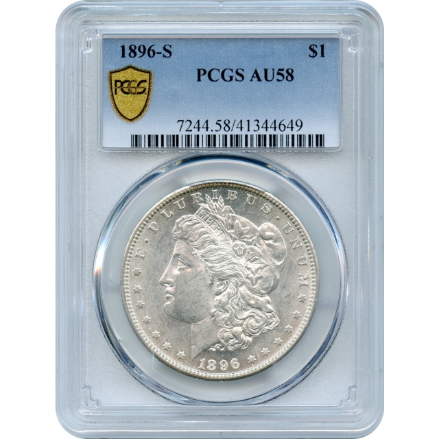 1896-S $1 Morgan Silver Dollar PCGS AU58