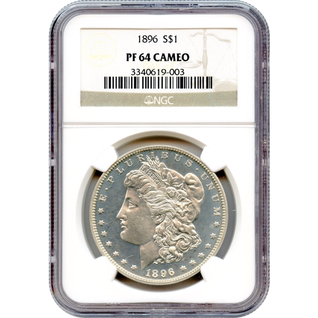 1896 $1 Morgan Silver Dollar NGC PR64CAM
