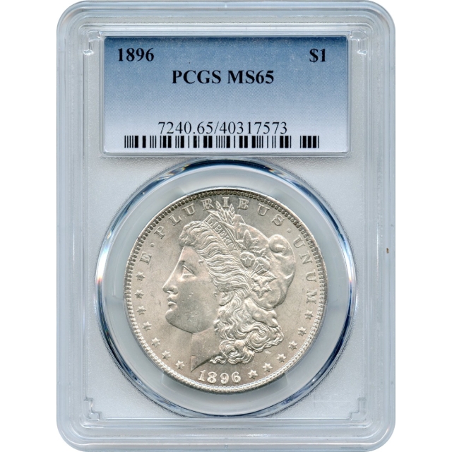1896 $1 Morgan Silver Dollar PCGS MS65