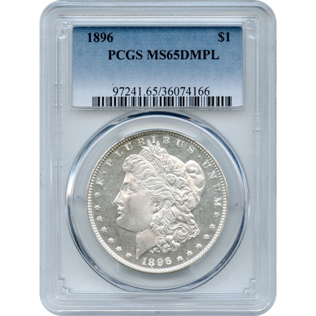 1896 $1 Morgan Silver Dollar PCGS MS65DMPL