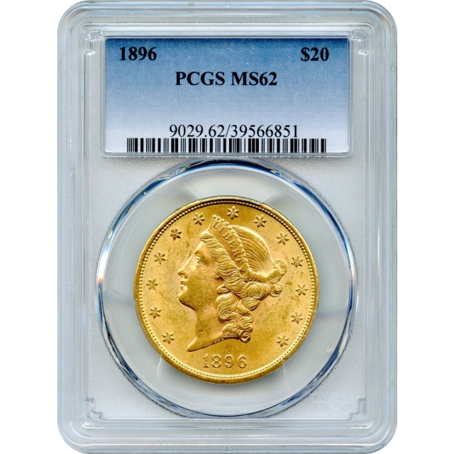 1896 $20 Liberty Head Double Eagle PCGS MS62