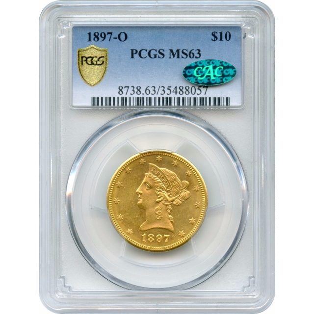 1897-O $10 Liberty Head Eagle PCGS MS63 (CAC)