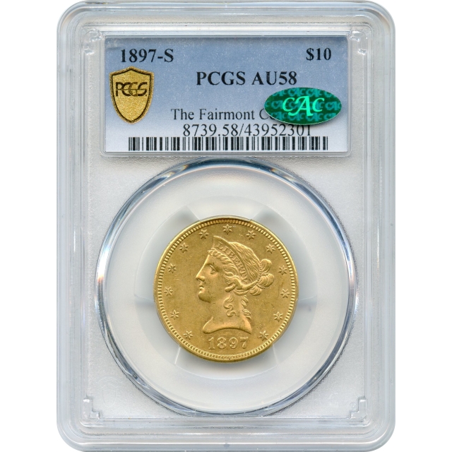 1897-S $10 Liberty Head Eagle PCGS AU58 (CAC)