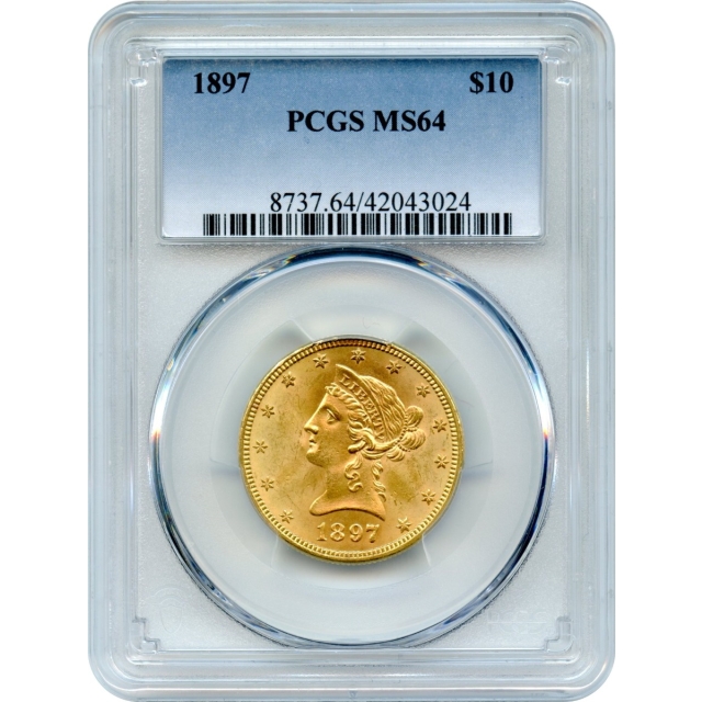 1897 $10 Liberty Head Eagle PCGS MS64