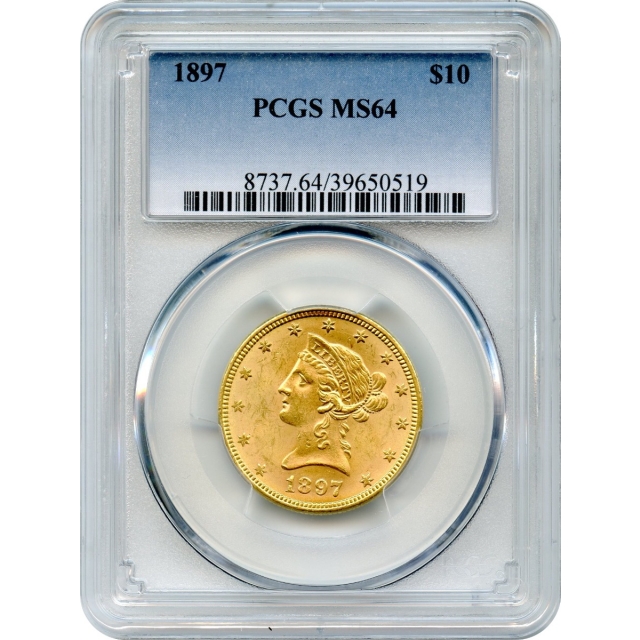 1897 $10 Liberty Head Eagle PCGS MS64
