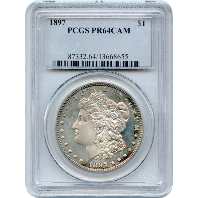 1897 $1 Morgan Silver Dollar PCGS PR64CAM