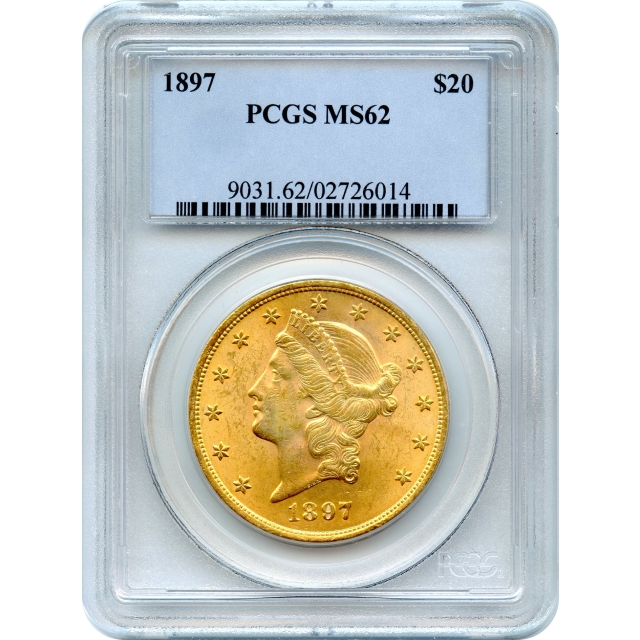 1897 $20 Liberty Head Double Eagle PCGS MS62