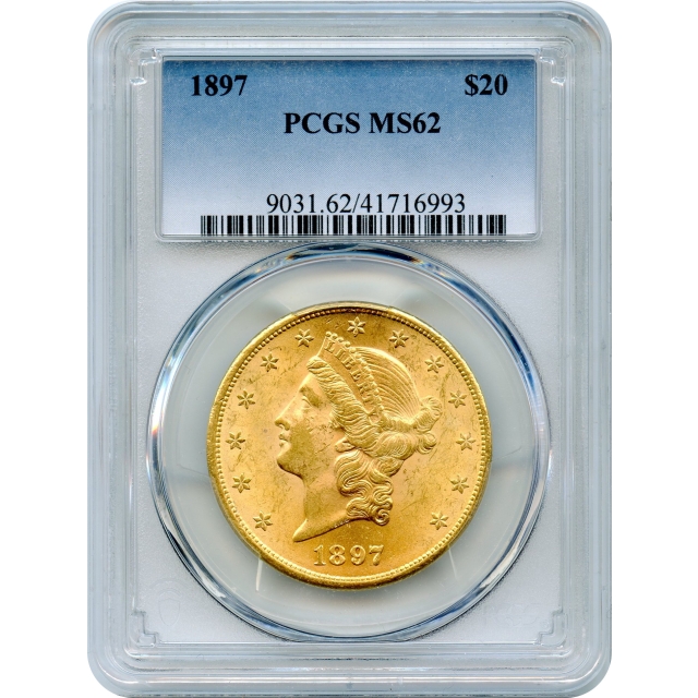 1897 $20 Liberty Head Double Eagle PCGS MS62