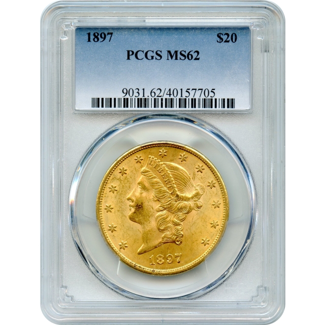 1897 $20 Liberty Head Double Eagle PCGS MS62