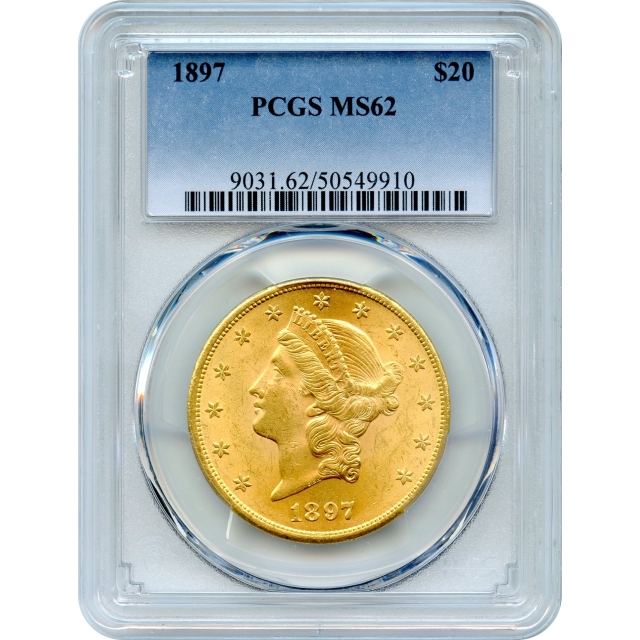 1897 $20 Liberty Head Double Eagle PCGS MS62