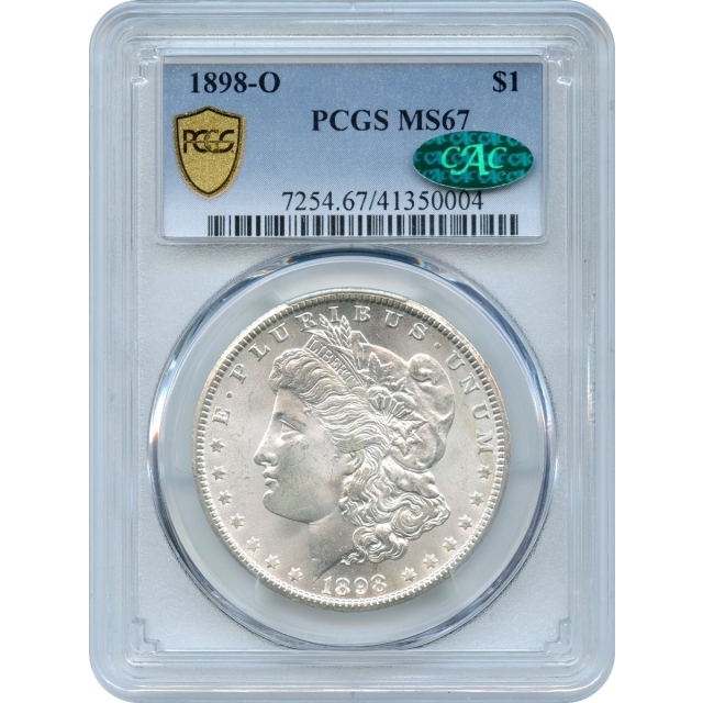 1898-O $1 Morgan Silver Dollar PCGS MS67 (CAC)