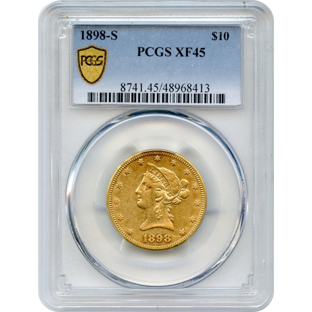 1898-S $10 Liberty Head Eagle PCGS XF45