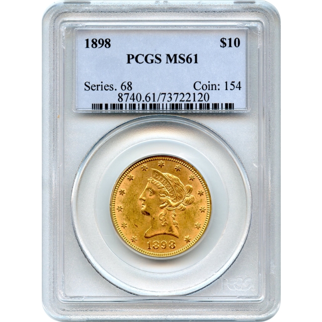 1898 $10 Liberty Head Eagle PCGS MS61