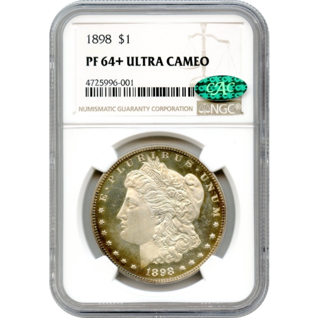 1898 $1 Morgan Silver Dollar NGC PR64+DCAM (CAC)