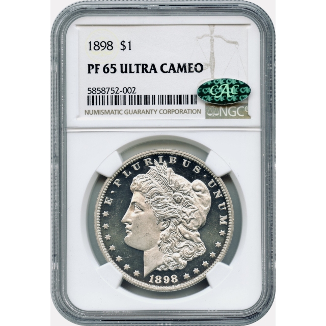 1898 $1 Morgan Silver Dollar NGC PR65DCAM (CAC)