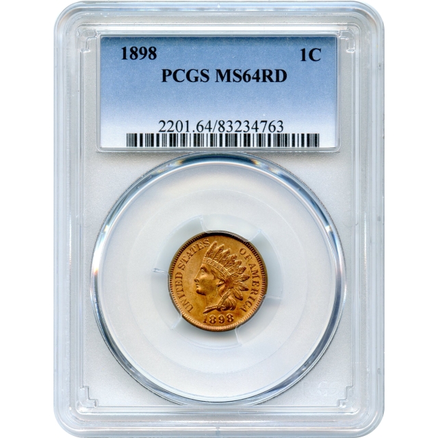 1898 1C Indian Head Cent PCGS MS64RD