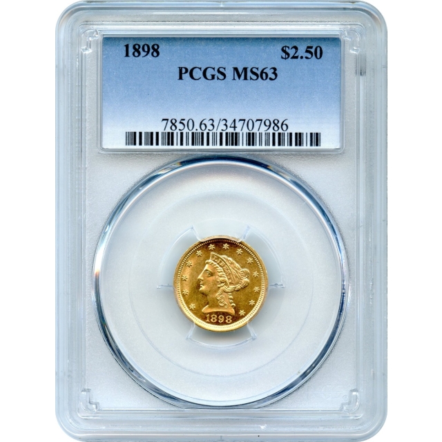1898 $2.50 Liberty Head Quarter Eagle PCGS MS63