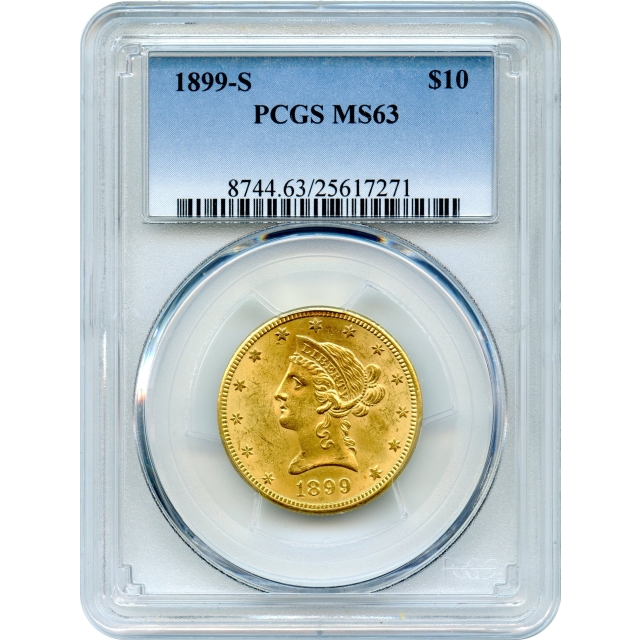 1899-S $10 Liberty Head Eagle PCGS MS63