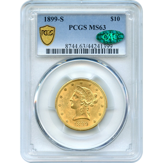 1899-S $10 Liberty Head Eagle PCGS MS63 (CAC)