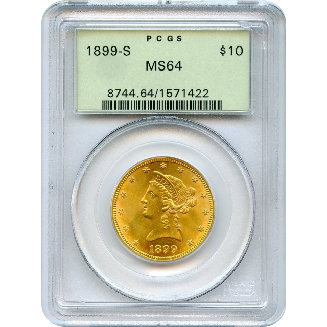 1899-S $10 Liberty Head Eagle PCGS MS64 - Registry Set Candidate!