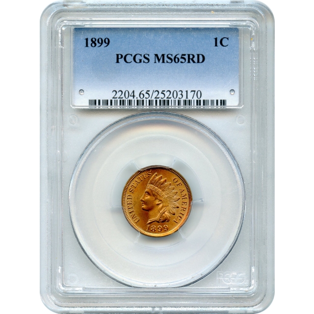 1899 1C Indian Head Cent PCGS MS65RD