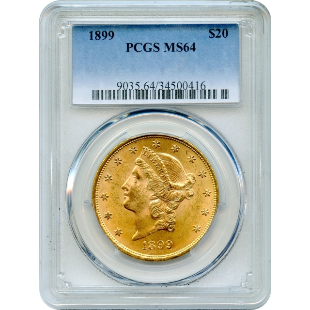 1899 $20 Liberty Head Double Eagle PCGS MS64