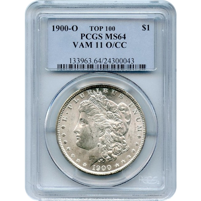 1900-O/CC $1 Morgan Silver Dollar, VAM-11 PCGS MS64