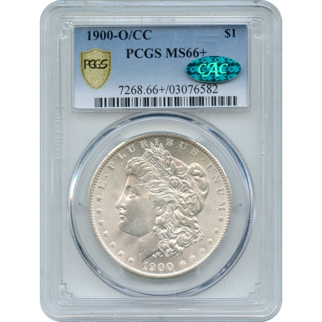 1900-O/CC $1 Morgan Silver Dollar PCGS MS66+ (CAC) 