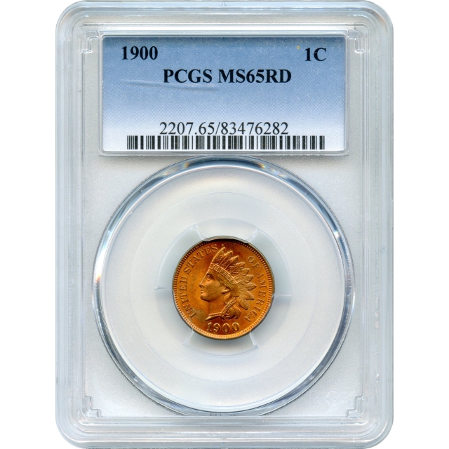 1900 1C Indian Head Cent PCGS MS65RD